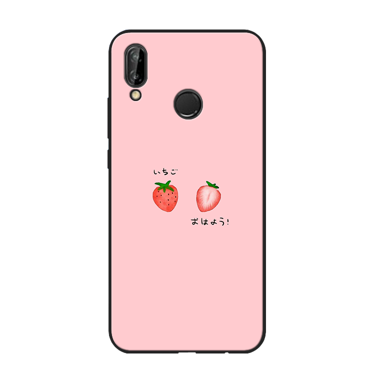 Etui Huawei P20 Lite Truskawka Anti-fall Różowe Ochraniacz Telefon Komórkowy Pokrowce Kup