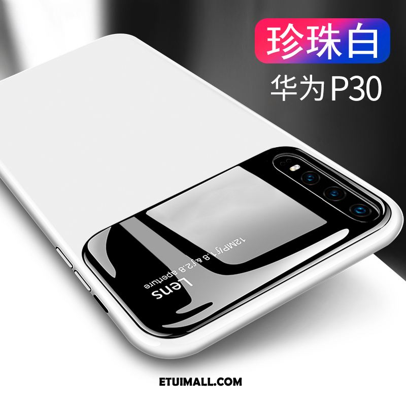 Etui Huawei P30 Biały Czerwony Netto Modna Marka Nowy Lustro Obudowa Tanie