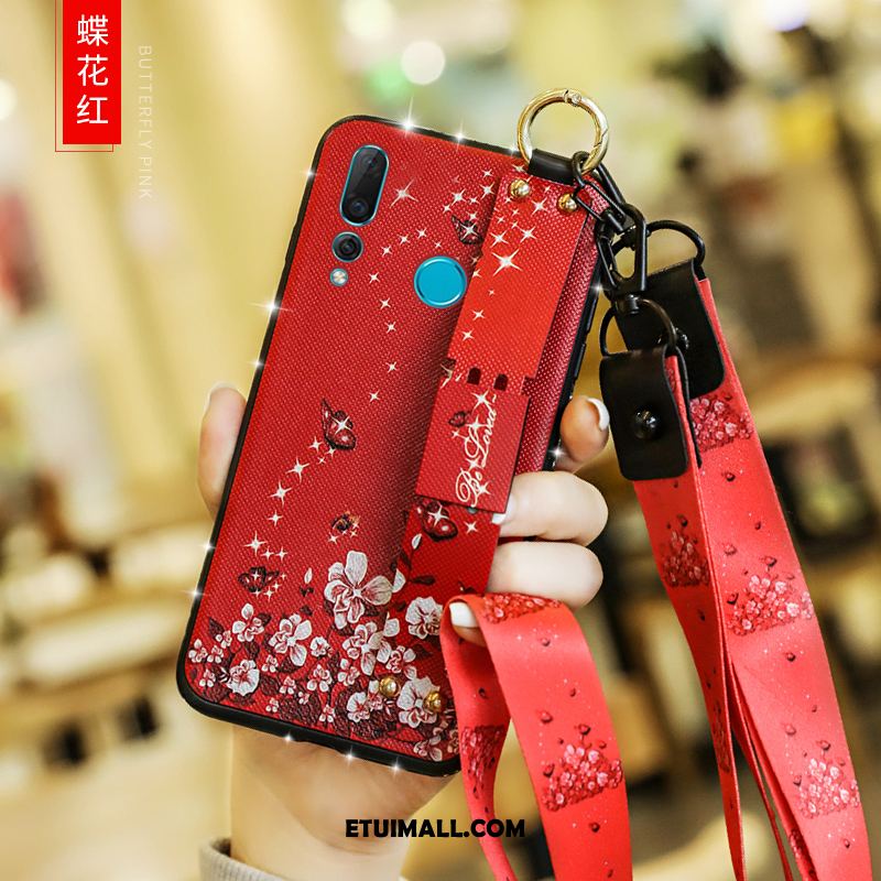 Etui Huawei P30 Lite Nubuku Czerwony Wiszące Ozdoby Tendencja Anti-fall Futerał Tanie