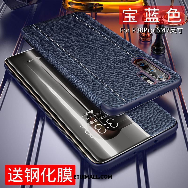 Etui Huawei P30 Pro Telefon Komórkowy Niebieski Wysoki Koniec Bydło Klapa Futerał Na Sprzedaż