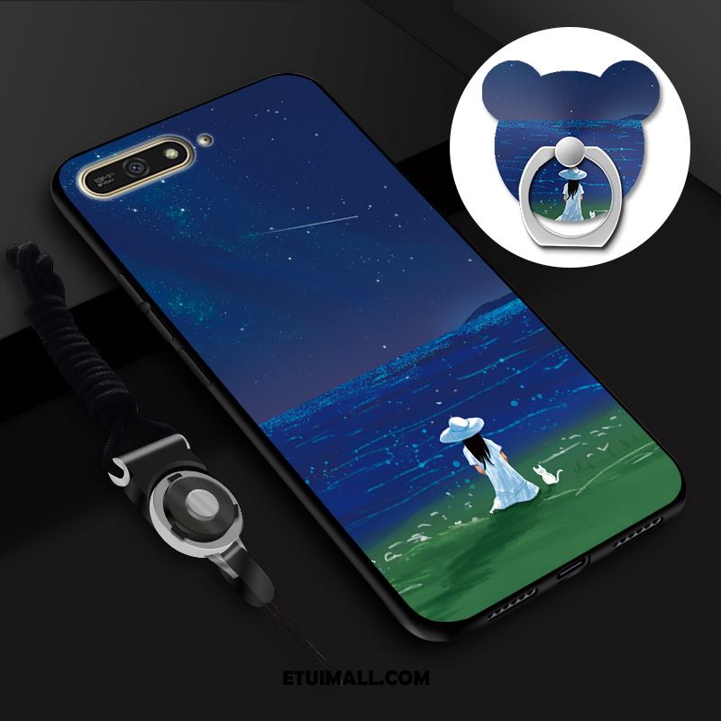 Etui Huawei Y6 2018 Miękki Telefon Komórkowy Osobowość Niebieski Futerał Sklep
