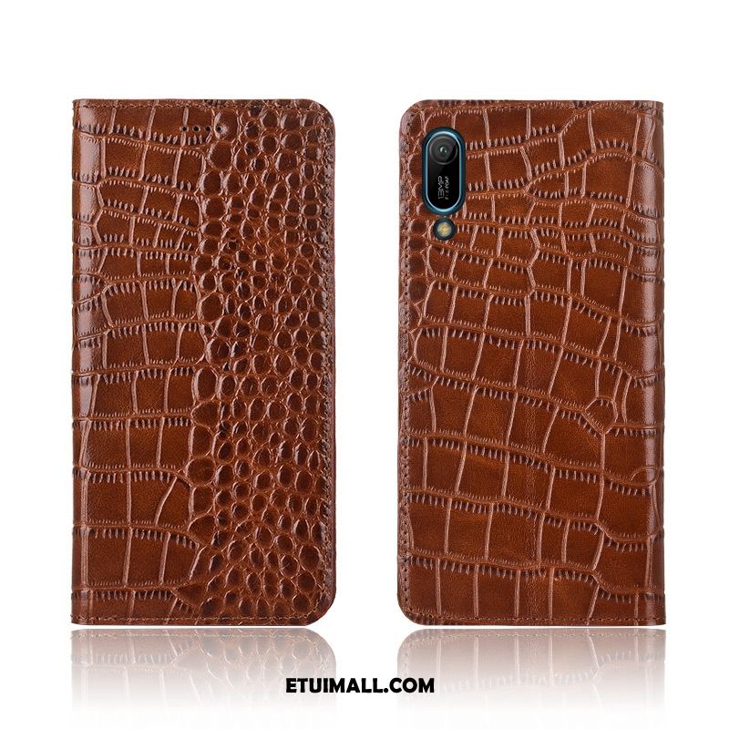 Etui Huawei Y6 2019 Prawdziwa Skóra Silikonowe Telefon Komórkowy Krokodyl Klapa Obudowa Sprzedam
