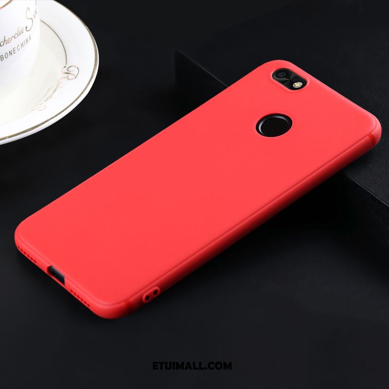 Etui Huawei Y6 Pro 2017 Cienkie Miękki All Inclusive Nubuku Czerwony Futerał Sklep