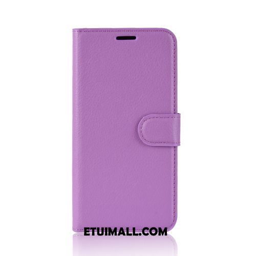 Etui Moto G8 Power Karta Telefon Komórkowy Litchi Biznes Purpurowy Obudowa Sklep