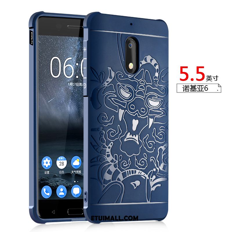 Etui Nokia 6 All Inclusive Ochraniacz Niebieski Miękki Telefon Komórkowy Futerał Tanie