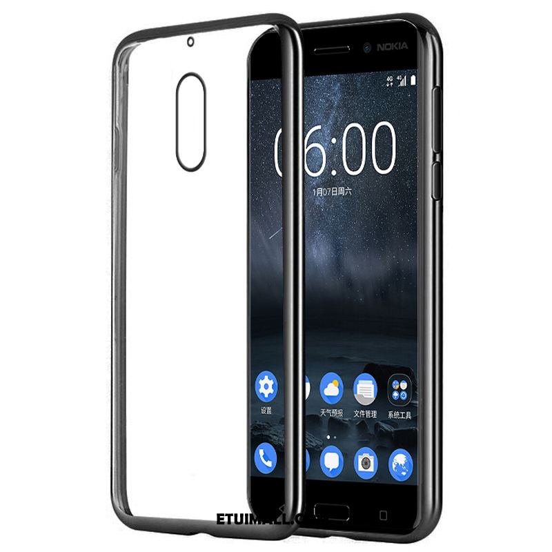 Etui Nokia 6 Przezroczysty Miękki Telefon Komórkowy Ochraniacz Czarny Futerał Na Sprzedaż