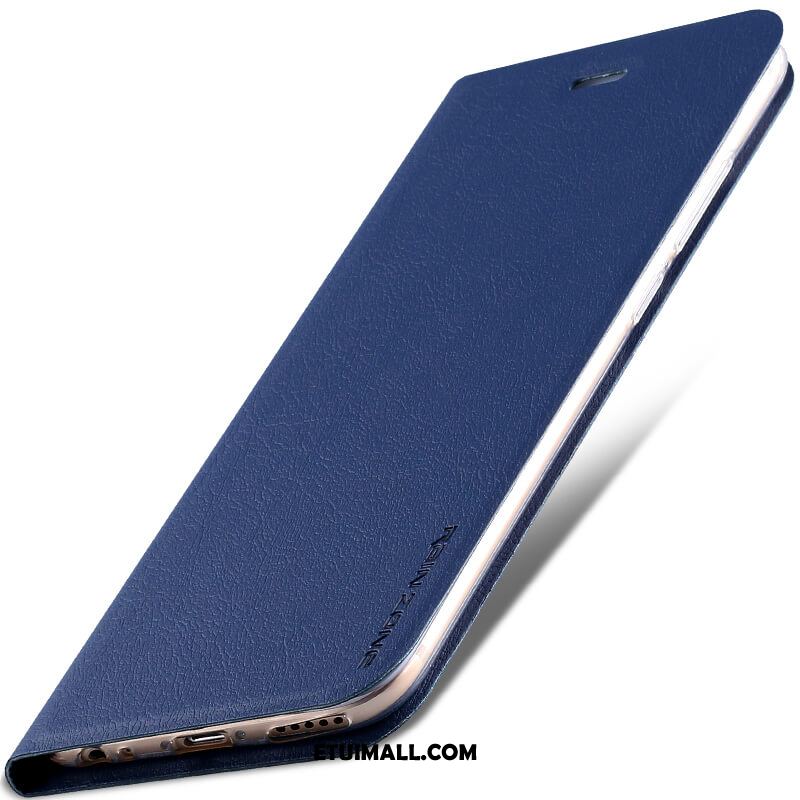 Etui Oppo A73 Ciemno Niebieski Skórzany Futerał Anti-fall Telefon Komórkowy Obudowa Sklep