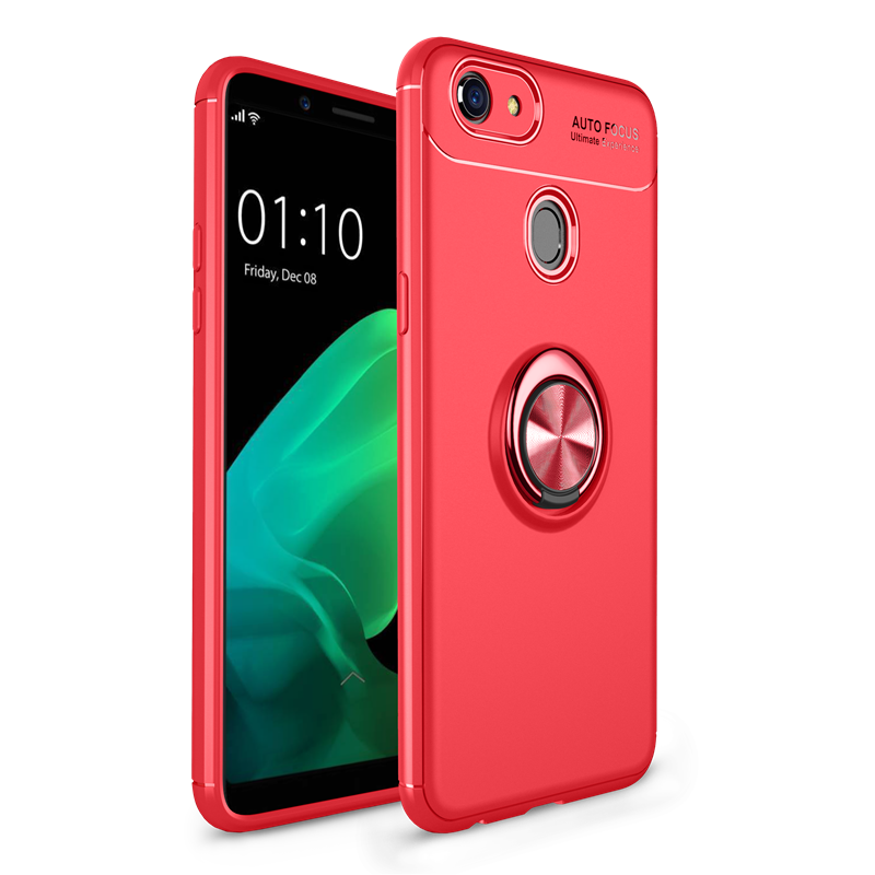 Etui Oppo A73 Nubuku Czerwony Ochraniacz Telefon Komórkowy Magnetyzm Futerał Sklep