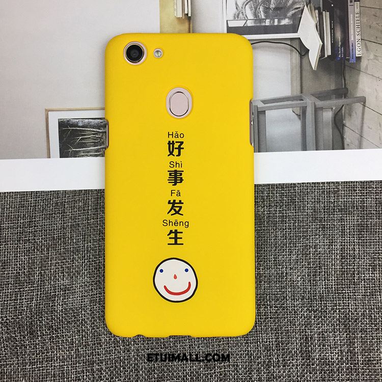 Etui Oppo A73 Ochraniacz Osobowość Telefon Komórkowy Trudno Żółty Pokrowce Kup