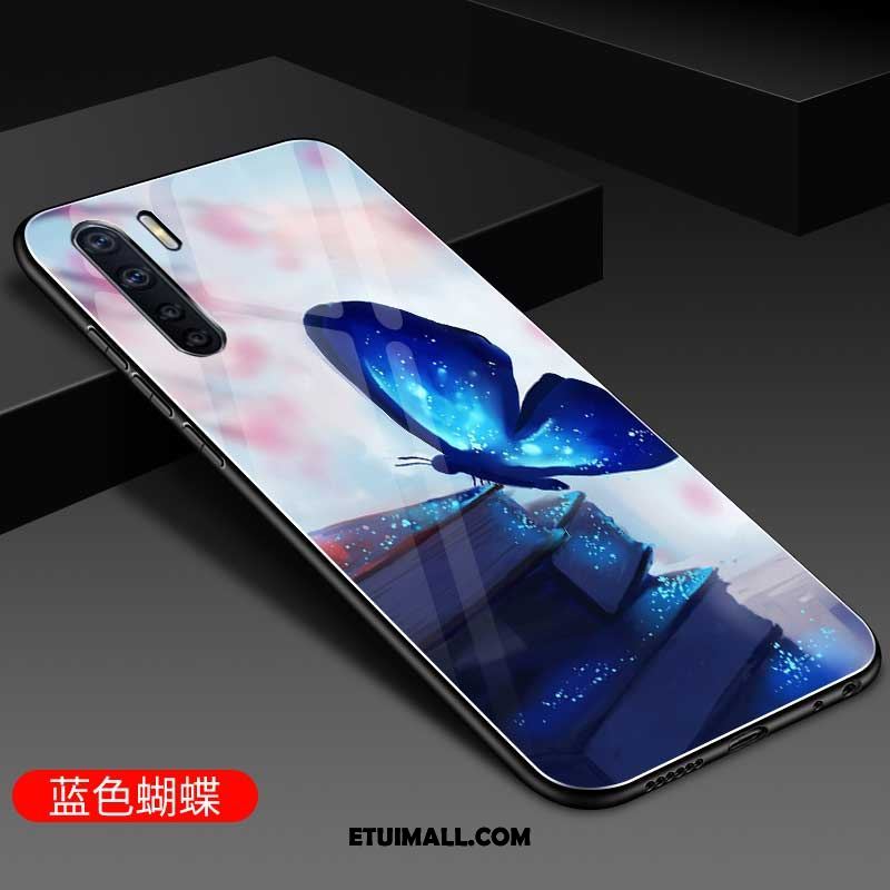 Etui Oppo A91 Telefon Komórkowy Silikonowe Anti-fall Niebieski Szkło Futerał Na Sprzedaż