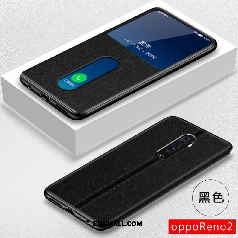 Etui Oppo Reno 2 All Inclusive Czarny Ochraniacz Telefon Komórkowy Skórzany Futerał Futerał Kupię