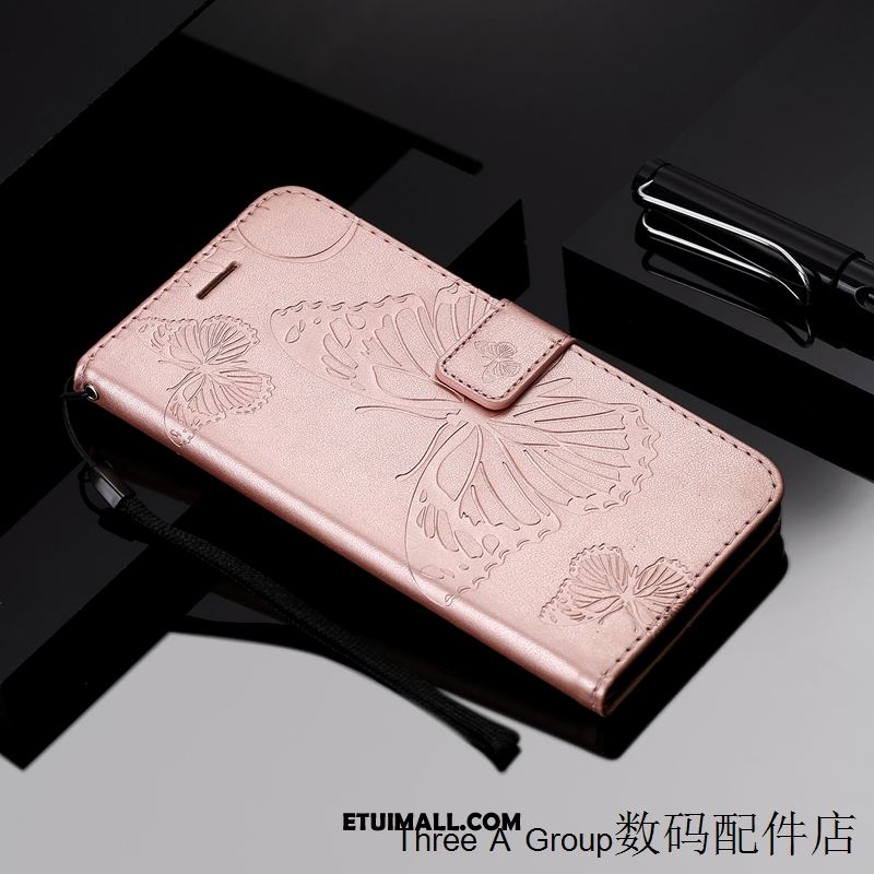 Etui Samsung Galaxy A7 2018 Ochraniacz Telefon Komórkowy All Inclusive Różowe Złoto Skórzany Futerał Futerał Tanie