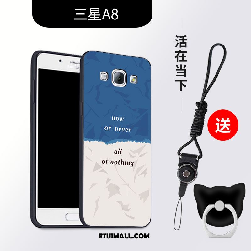 Etui Samsung Galaxy A8 Nubuku Niebieski Ochraniacz Silikonowe Gwiazda Obudowa Dyskont