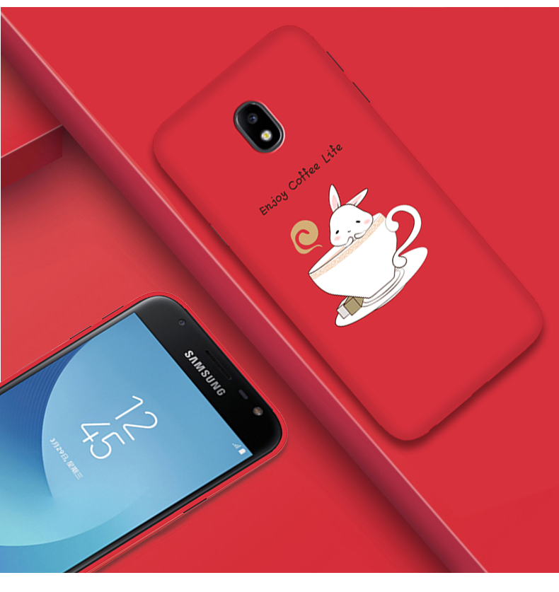 Etui Samsung Galaxy J3 2017 Piękny Miękki Telefon Komórkowy Czerwony Gwiazda Futerał Online