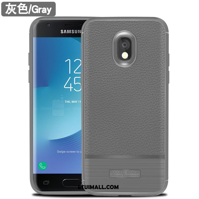 Etui Samsung Galaxy J5 2017 Szary Skóra Anti-fall Ochraniacz Wzór Obudowa Sprzedam