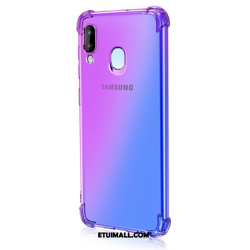 Etui Samsung Galaxy M20 Fioletowy Kolor Gradientu Niebieski Gwiazda Telefon Komórkowy Futerał Sklep