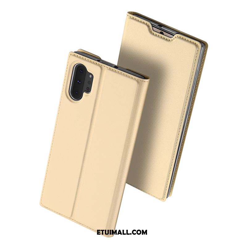 Etui Samsung Galaxy Note 10+ Telefon Komórkowy Złoto Karta Skórzany Futerał Gwiazda Obudowa Oferta
