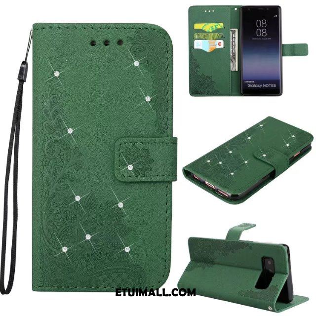 Etui Samsung Galaxy Note 8 Karta Ochraniacz Gwiazda Zielony Skórzany Futerał Obudowa Tanie