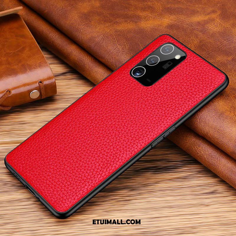 Etui Samsung Galaxy Note20 Skórzany Futerał Gwiazda Czerwony Telefon Komórkowy All Inclusive Futerał Sklep