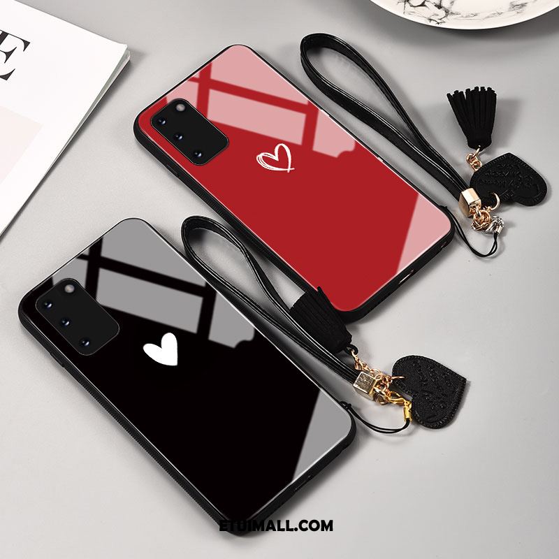 Etui Samsung Galaxy S20 Lustro Czerwony Szkło Telefon Komórkowy Kreatywne Pokrowce Tanie