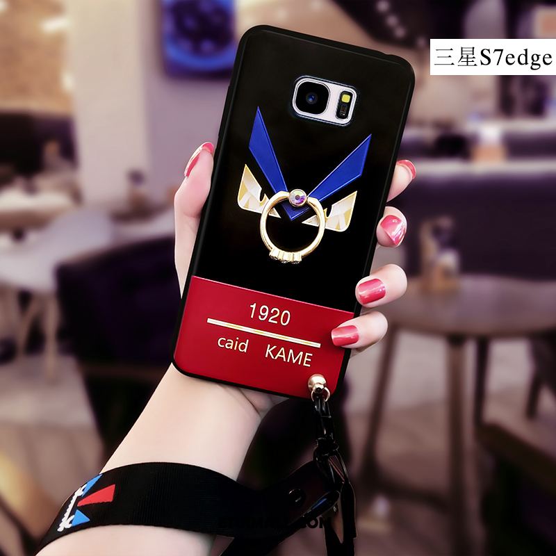 Etui Samsung Galaxy S7 Edge Anti-fall Osobowość Telefon Komórkowy Miękki Czarny Pokrowce Online