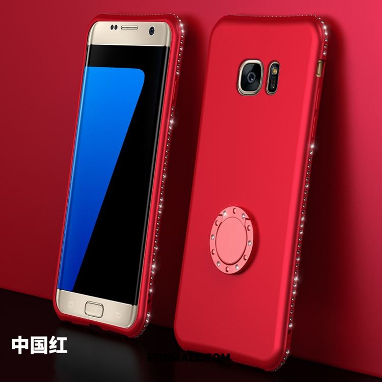 Etui Samsung Galaxy S7 Rhinestone Cienkie Silikonowe Czerwony Anti-fall Pokrowce Sklep