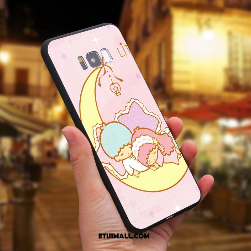 Etui Samsung Galaxy S8 Silikonowe Różowe Miękki Kreskówka Czarny Futerał Tanie