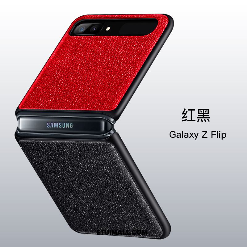 Etui Samsung Z Flip Telefon Komórkowy Anti-fall Skórzany Futerał Ochraniacz Składać Pokrowce Tanie