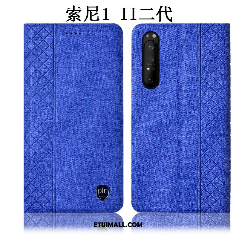Etui Sony Xperia 1 Ii Ochraniacz Anti-fall Telefon Komórkowy Ciemno Niebieski Bawełna I Len Pokrowce Tanie