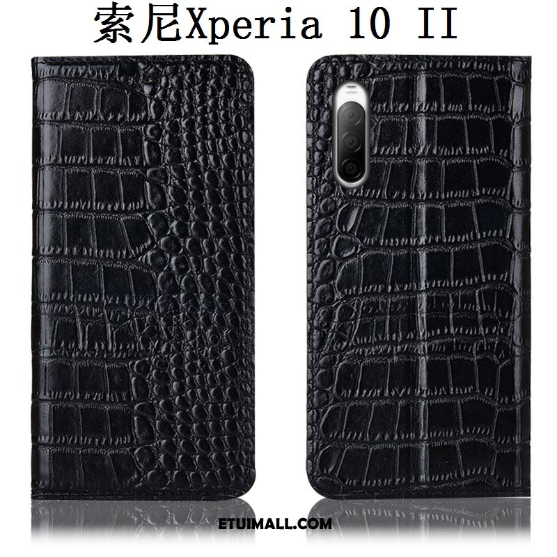 Etui Sony Xperia 10 Ii Krokodyl Ochraniacz Anti-fall Telefon Komórkowy Skórzany Futerał Obudowa Sklep