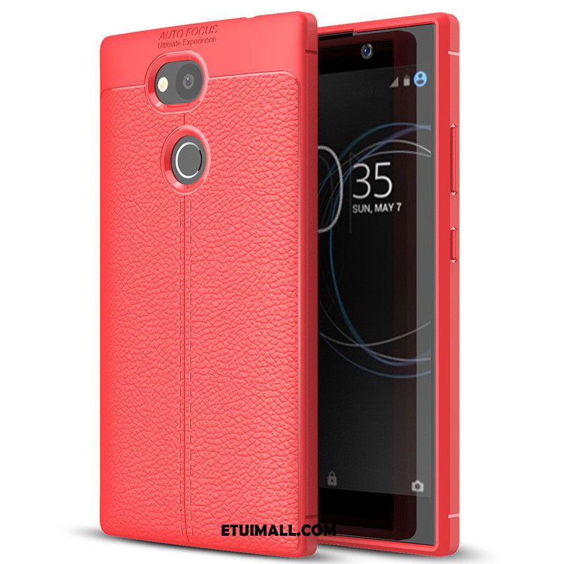 Etui Sony Xperia L2 Wzór Litchi Czerwony Telefon Komórkowy Miękki Pokrowce Tanie