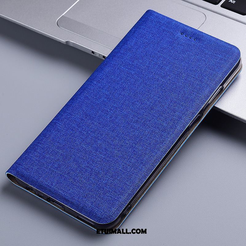 Etui Sony Xperia L3 Bawełna I Len Skórzany Futerał Niebieski Telefon Komórkowy Anti-fall Obudowa Sklep
