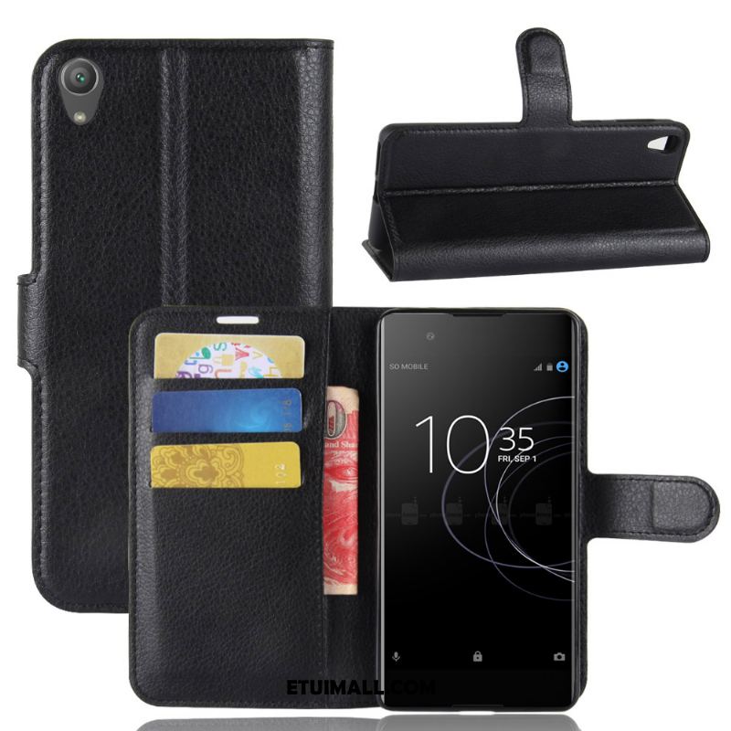 Etui Sony Xperia Xa1 Plus Czarny Ochraniacz Skórzany Futerał Telefon Komórkowy Portfel Pokrowce Kup