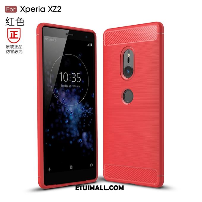 Etui Sony Xperia Xz2 Ochraniacz Silikonowe Tendencja Czerwony Telefon Komórkowy Futerał Tanie
