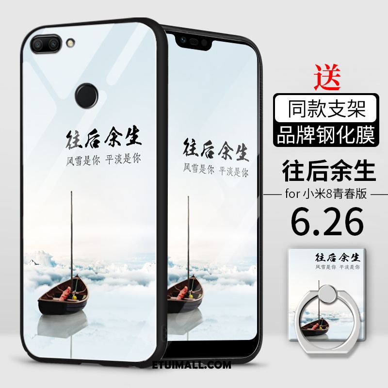 Etui Xiaomi Mi 8 Lite Lustro Trudno Moda Czerwony Netto Biały Obudowa Online