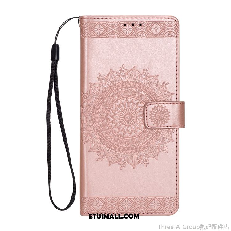 Etui Xiaomi Mi 8 Lite Ochraniacz Relief Różowe Skórzany Futerał Wiszące Ozdoby Futerał Kup