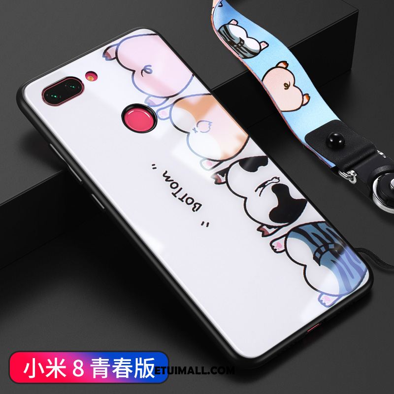 Etui Xiaomi Mi 8 Lite Piękny Mały Biały Silikonowe Tendencja Obudowa Sklep