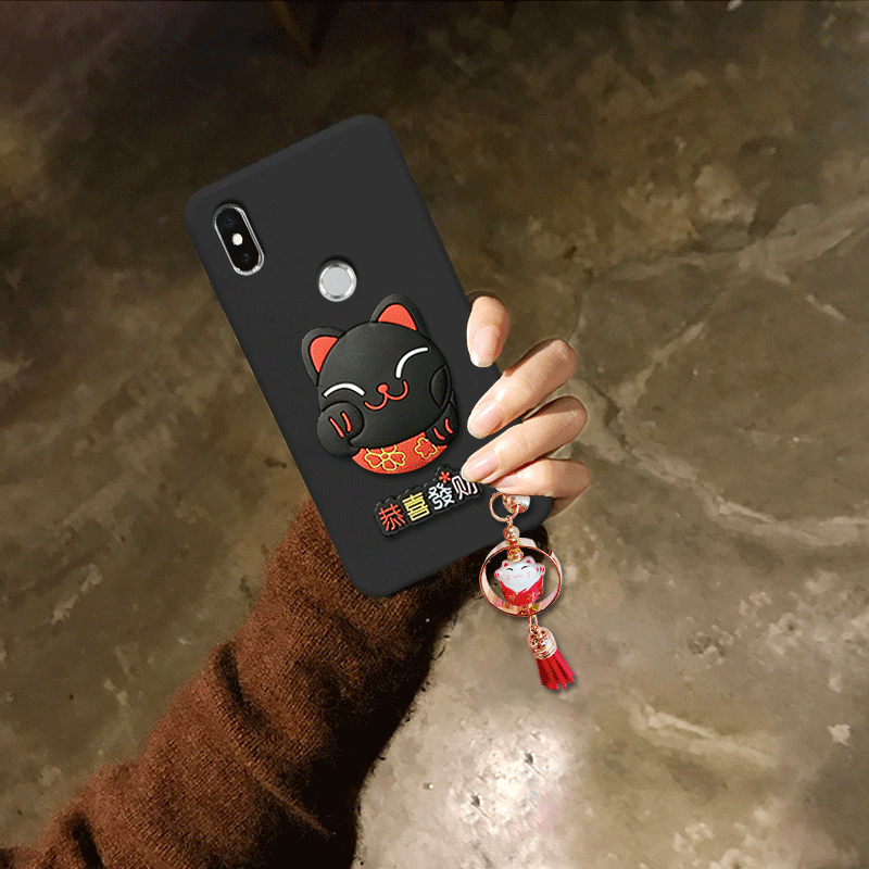 Etui Xiaomi Mi Max 3 Silikonowe Bogactwo Czerwony Piękny Czarny Futerał Tanie