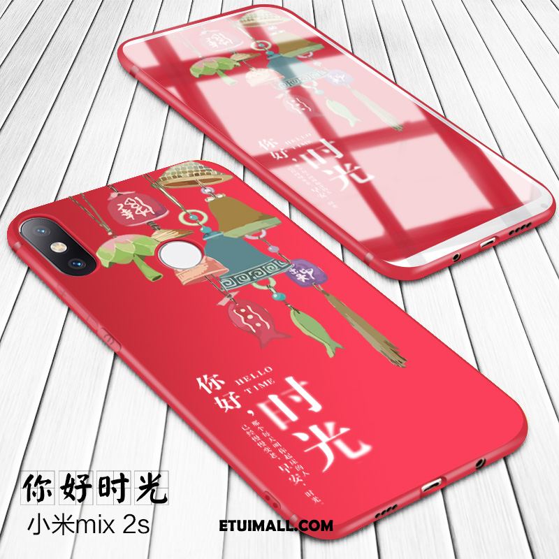 Etui Xiaomi Mi Mix 2s Miękki Mały All Inclusive Czerwony Ochraniacz Pokrowce Sklep