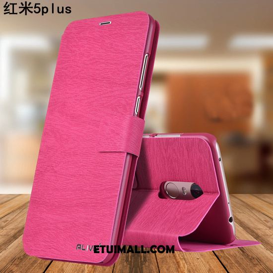 Etui Xiaomi Redmi 5 Plus Skórzany Futerał Mały Czerwony Anti-fall Telefon Komórkowy Obudowa Online