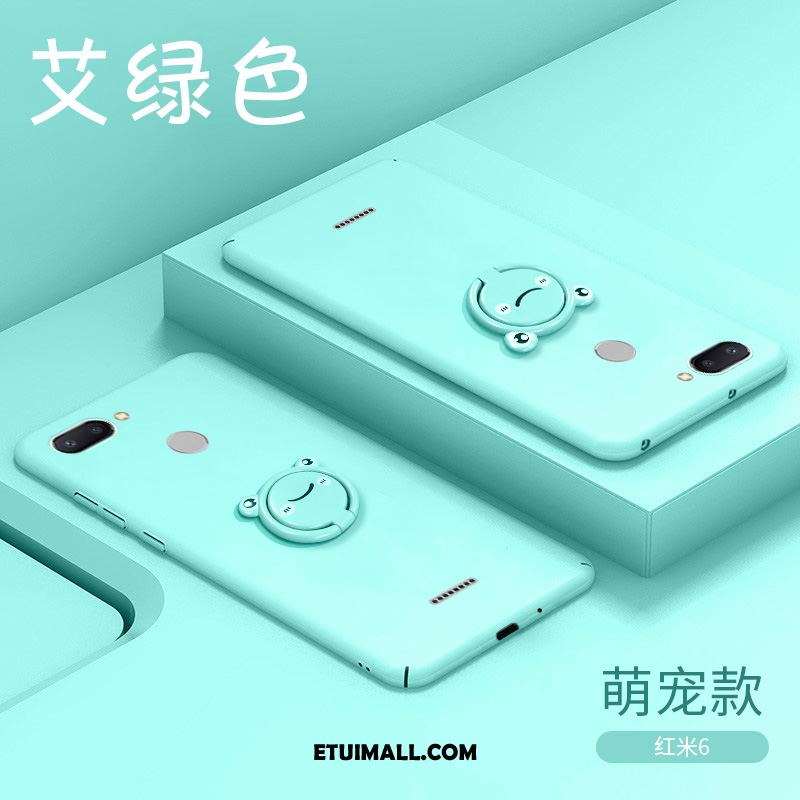 Etui Xiaomi Redmi 6 Nubuku Modna Marka Niebieski Jednolity Kolor Telefon Komórkowy Pokrowce Tanie