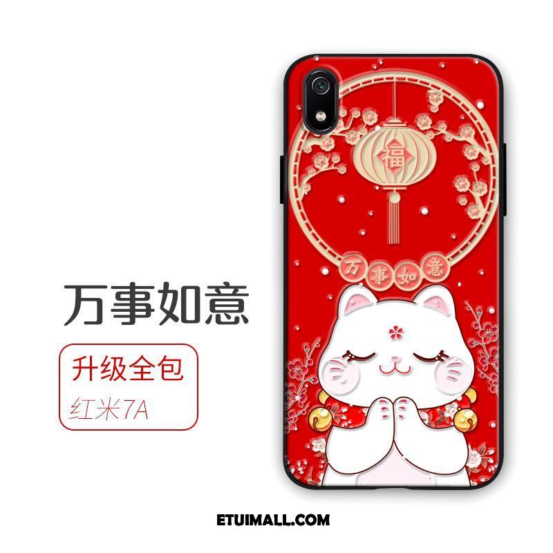 Etui Xiaomi Redmi 7a Kotek Bogactwo Czerwony Wiszące Ozdoby Telefon Komórkowy Pokrowce Kupię