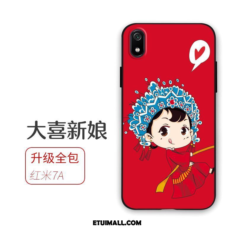 Etui Xiaomi Redmi 7a Miękki Czerwony Anti-fall Telefon Komórkowy Zakochani Futerał Kup