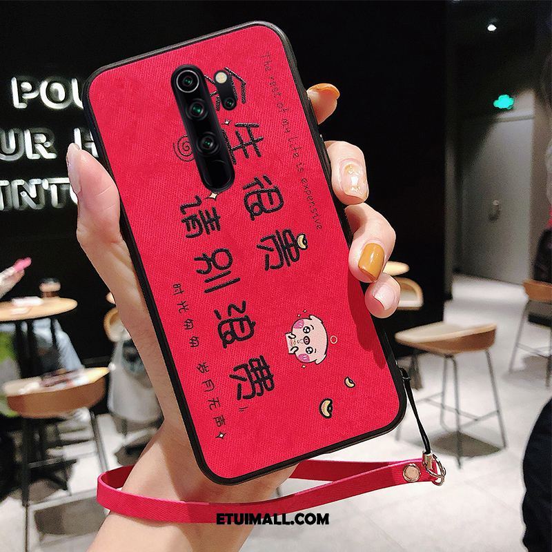 Etui Xiaomi Redmi Note 8 Pro Wzór Szkło Hartowane Płótno Czerwony Telefon Komórkowy Obudowa Oferta