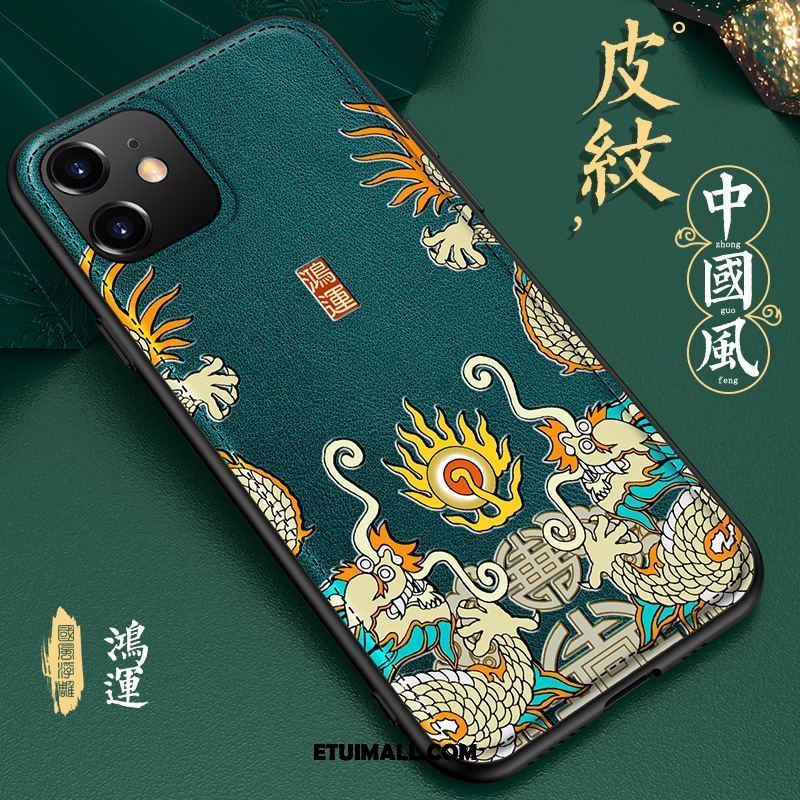 Etui iPhone 11 Relief Chiński Styl Telefon Komórkowy Skóra Modna Marka Futerał Sprzedam