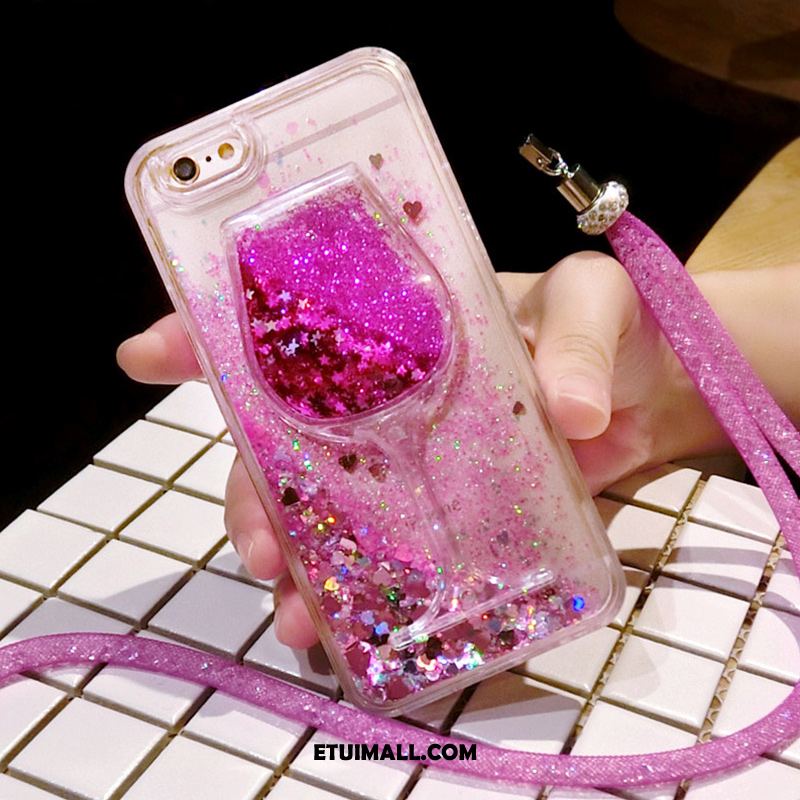 Etui iPhone 5 / 5s Kryształ Anti-fall Płynąć Liquid Różowe Pokrowce Sprzedam