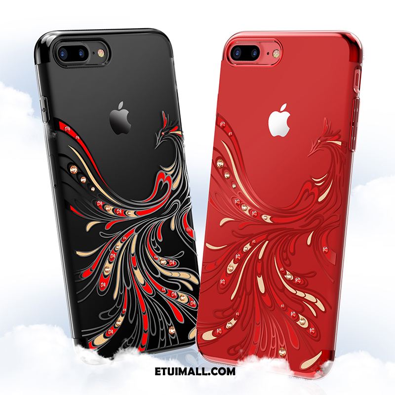 Etui iPhone 7 Plus Telefon Komórkowy Czerwony Przezroczysty Trudno Luksusowy Pokrowce Kupię