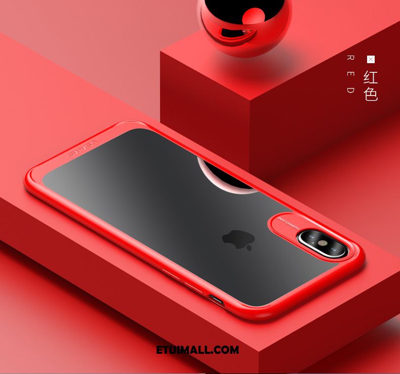Etui iPhone X Ochraniacz Trudno Czerwony Cienkie Telefon Komórkowy Futerał Kup