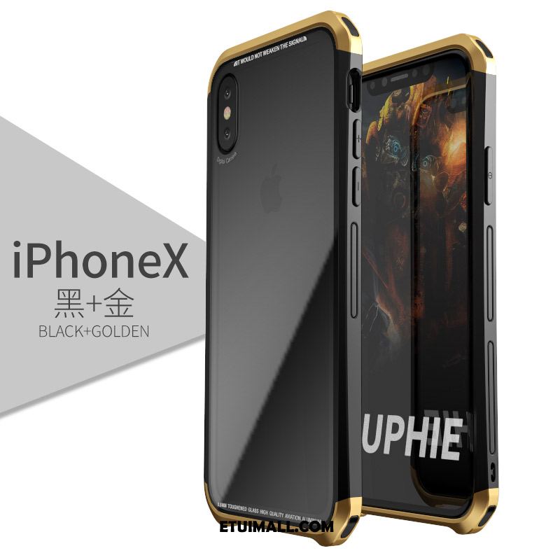 Etui iPhone X Telefon Komórkowy Metal Szkło Hartowane Tylna Pokrywa Granica Obudowa Sprzedam