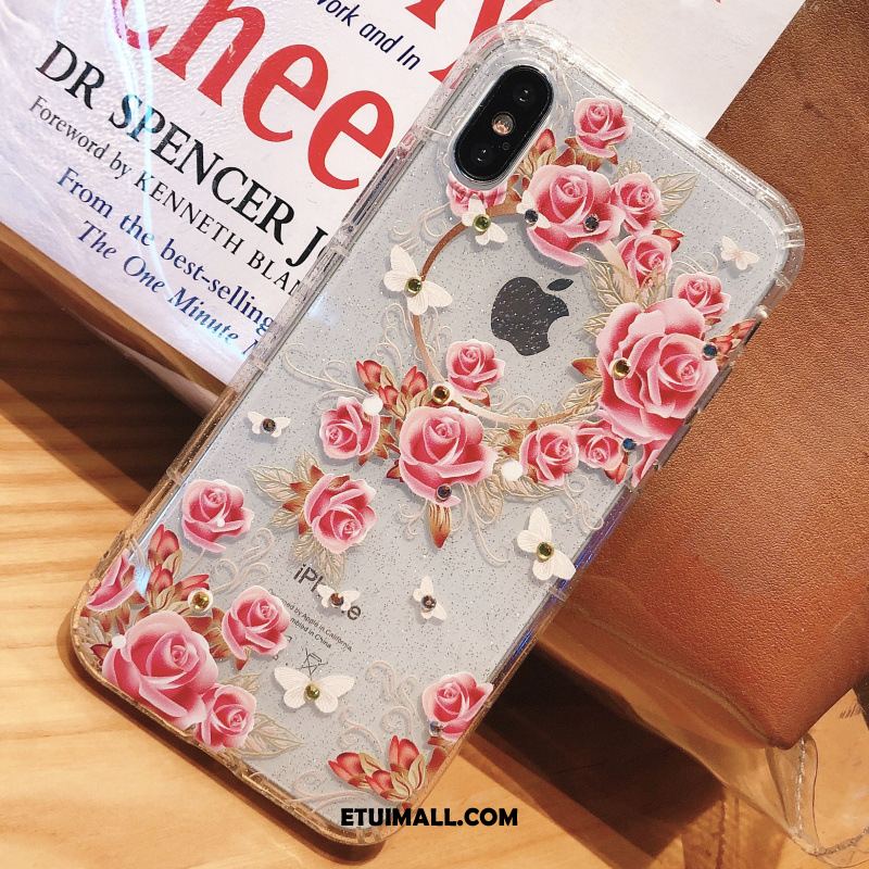 Etui iPhone X Telefon Komórkowy Różowe Miękki Kwiatowa Silikonowe Futerał Sprzedam